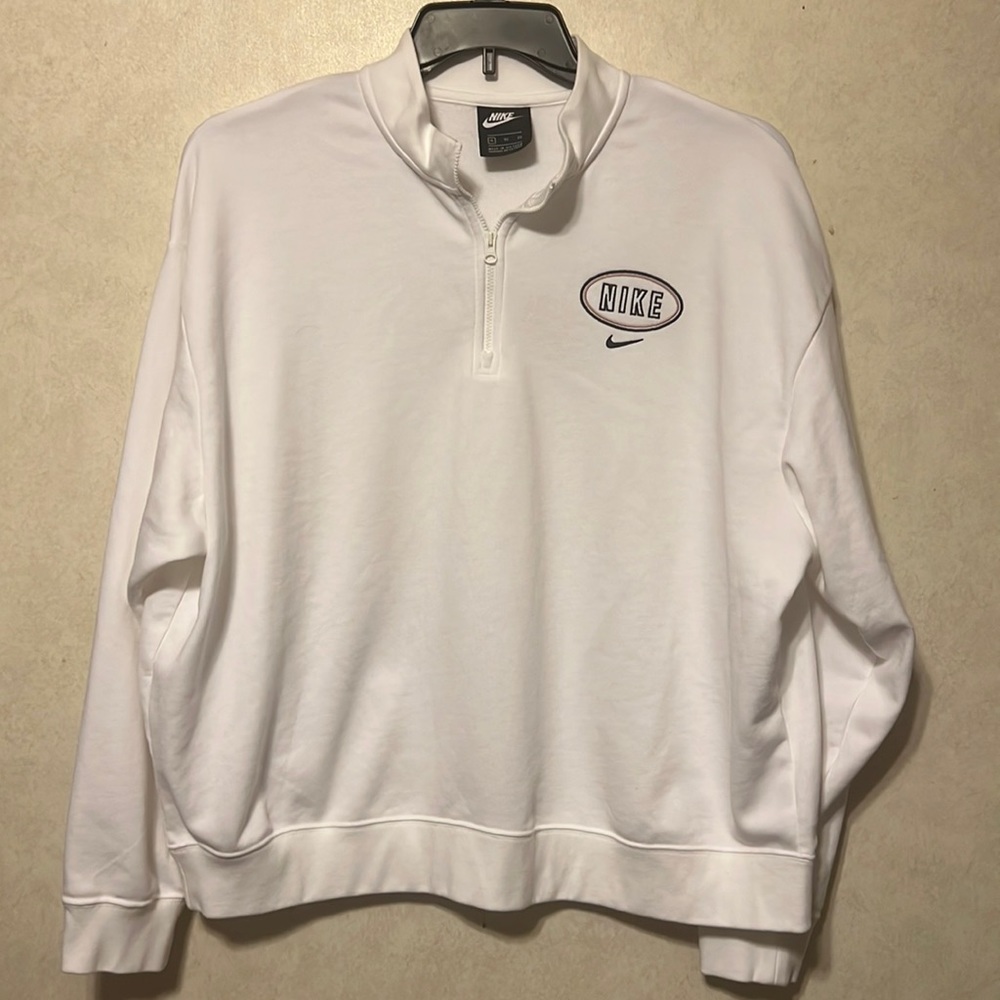 Ladies Nike 1/4 Zip Fleece Sweatshirt. Size XL.